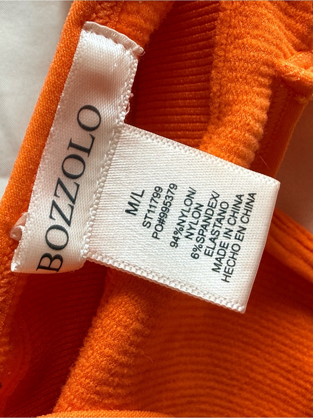 Bozzolo Orange Ribbed Tank - Picture 3 of 3